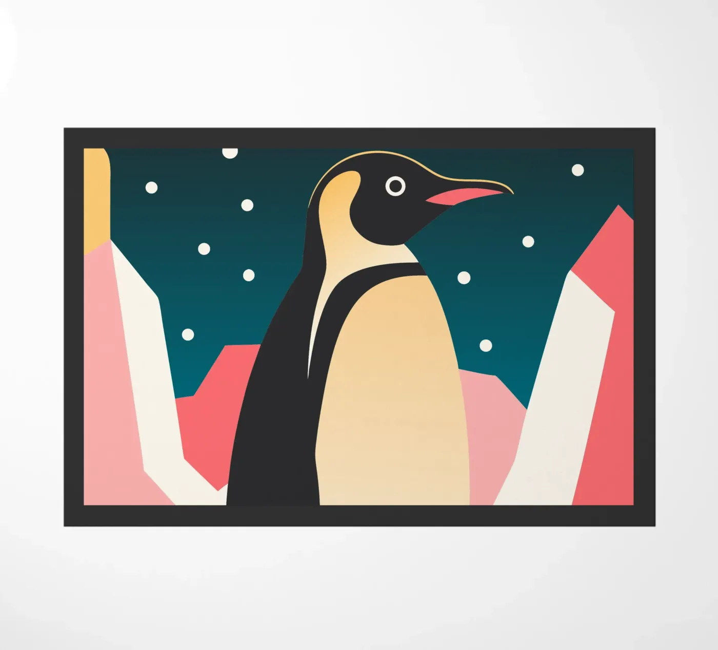 penguin vector imagination doormat by kamilaze