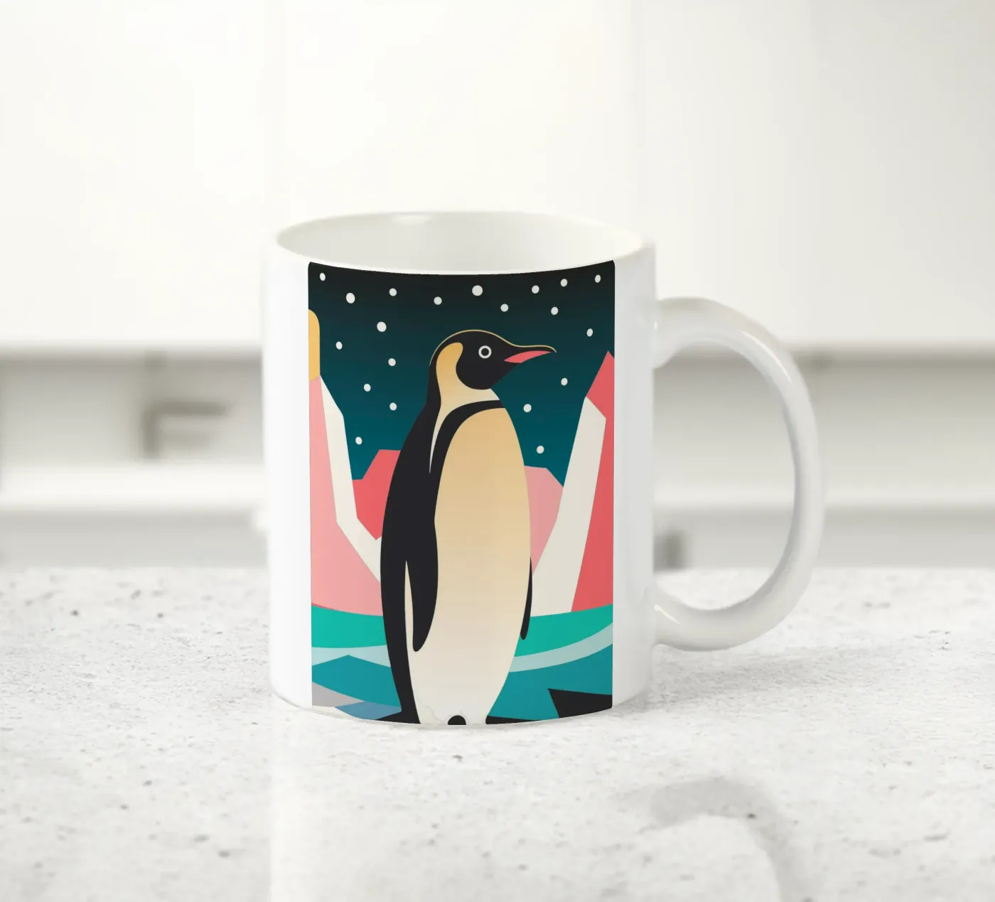 penguin vector imagination ceramic mug by kamilaze