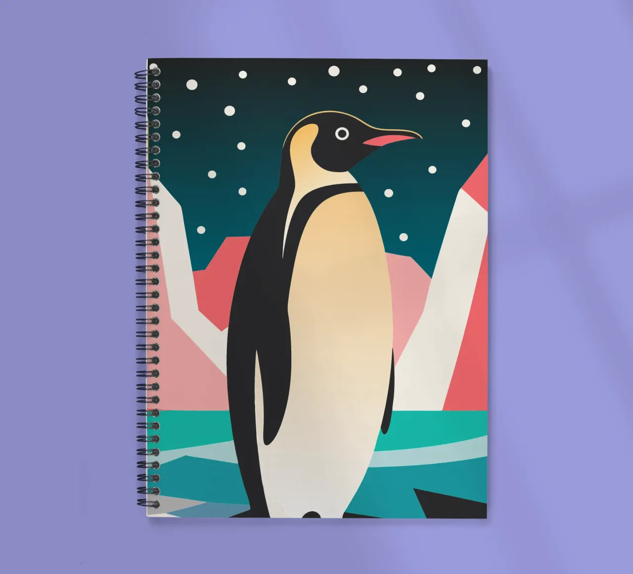 penguin vector imagination spiral notebook by kamilaze