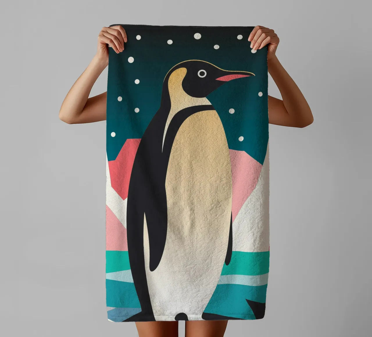 penguin vector imagination towel by kamilaze