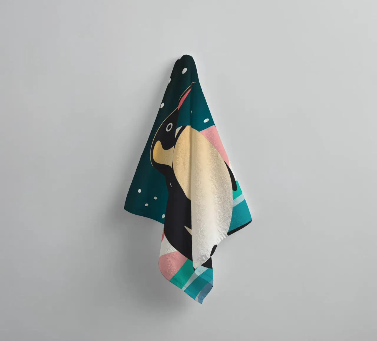 penguin vector imagination towel by kamilaze