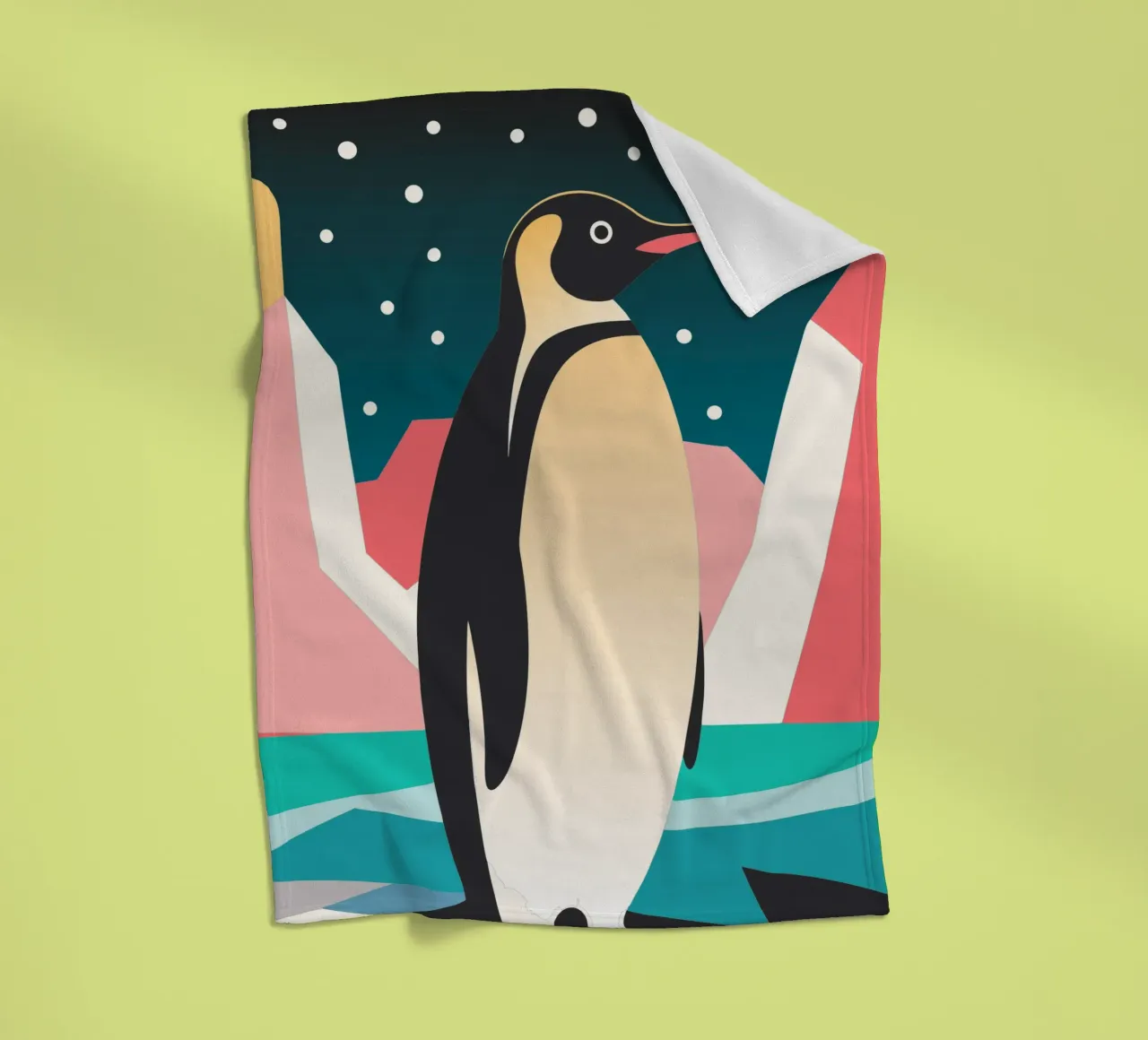 penguin vector imagination fleece blanket by kamilaze