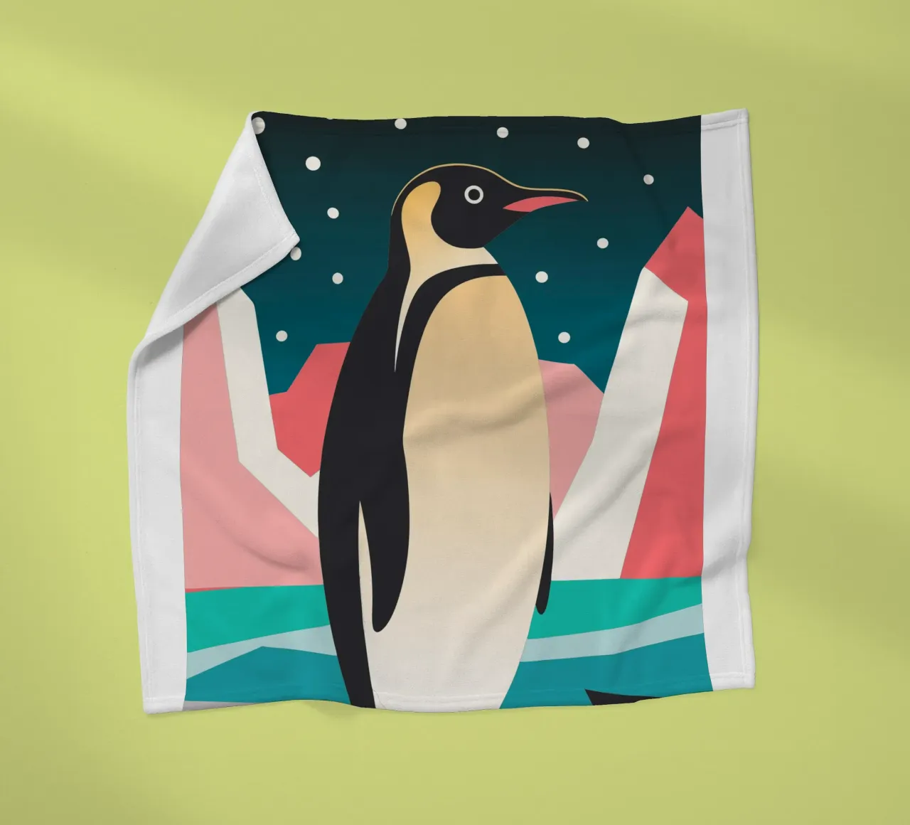 penguin vector imagination fleece blanket by kamilaze