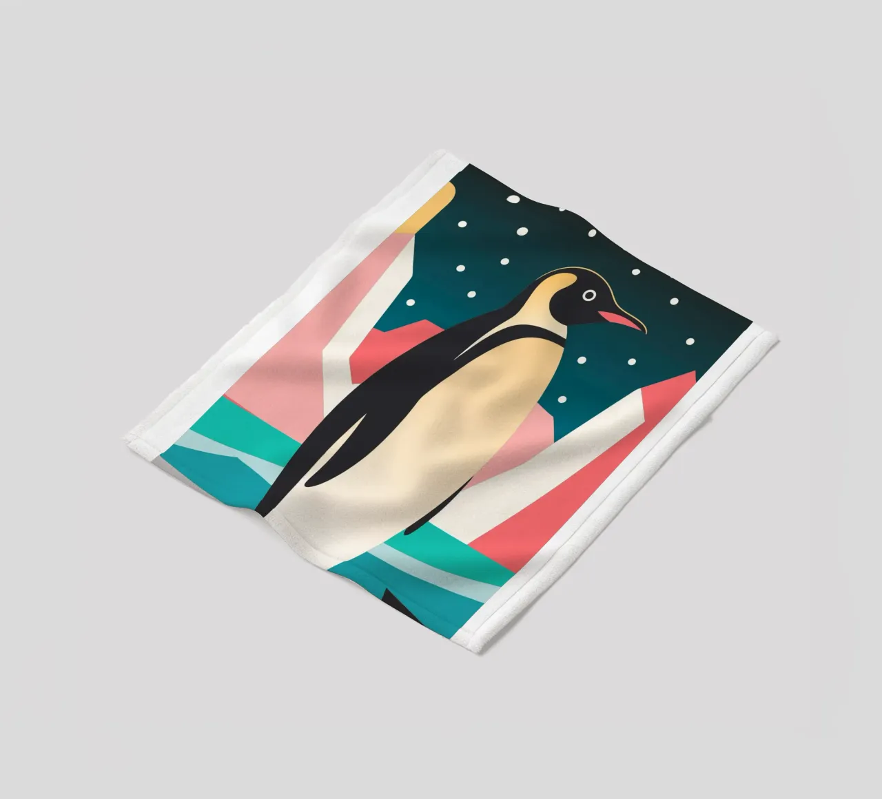 penguin vector imagination fleece blanket by kamilaze