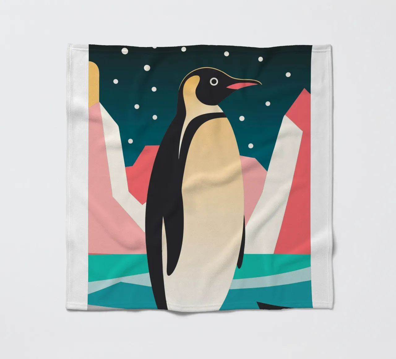 penguin vector imagination fleece blanket by kamilaze