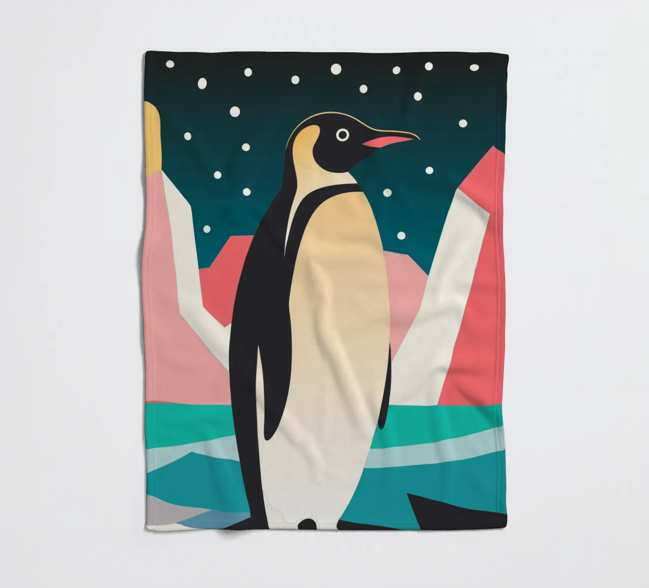penguin vector imagination fleece blanket by kamilaze