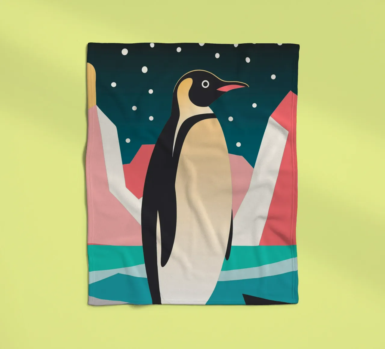 penguin vector imagination fleece blanket by kamilaze