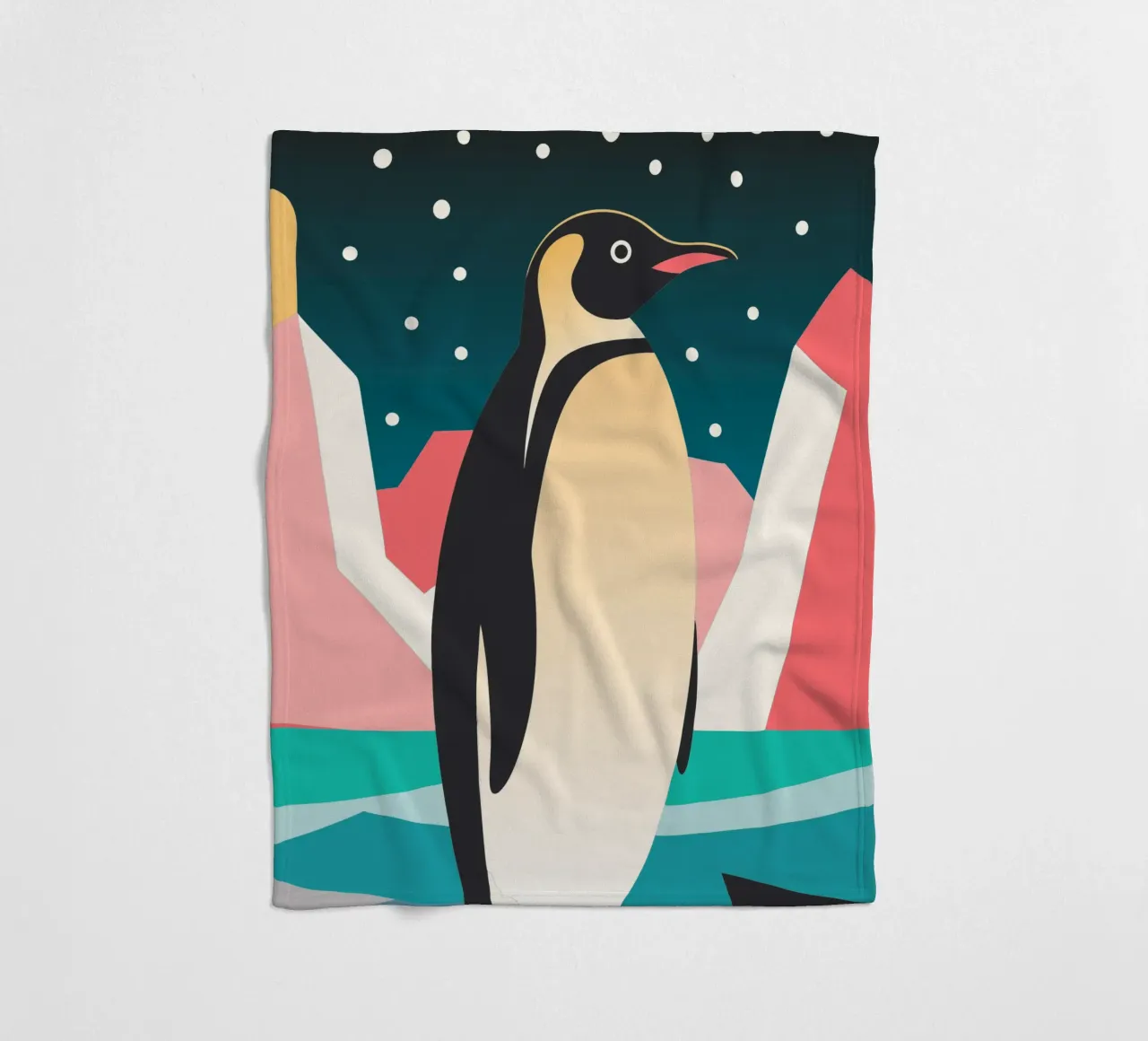 penguin vector imagination fleece blanket by kamilaze