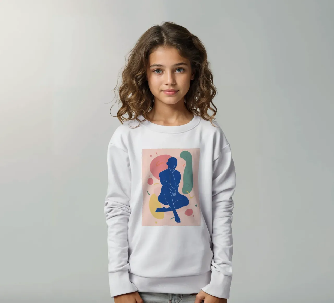 Azzurro nudo in posa felpa bambino da Terra Tone