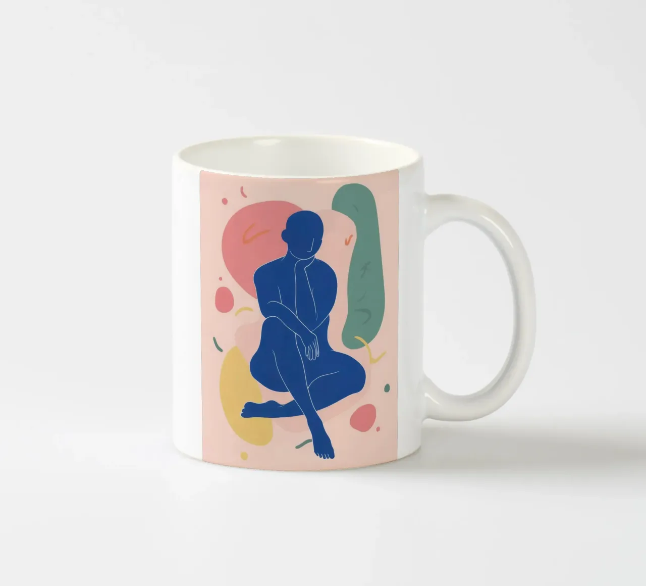 Azzurro nudo in posa tazza in ceramica da Terra Tone