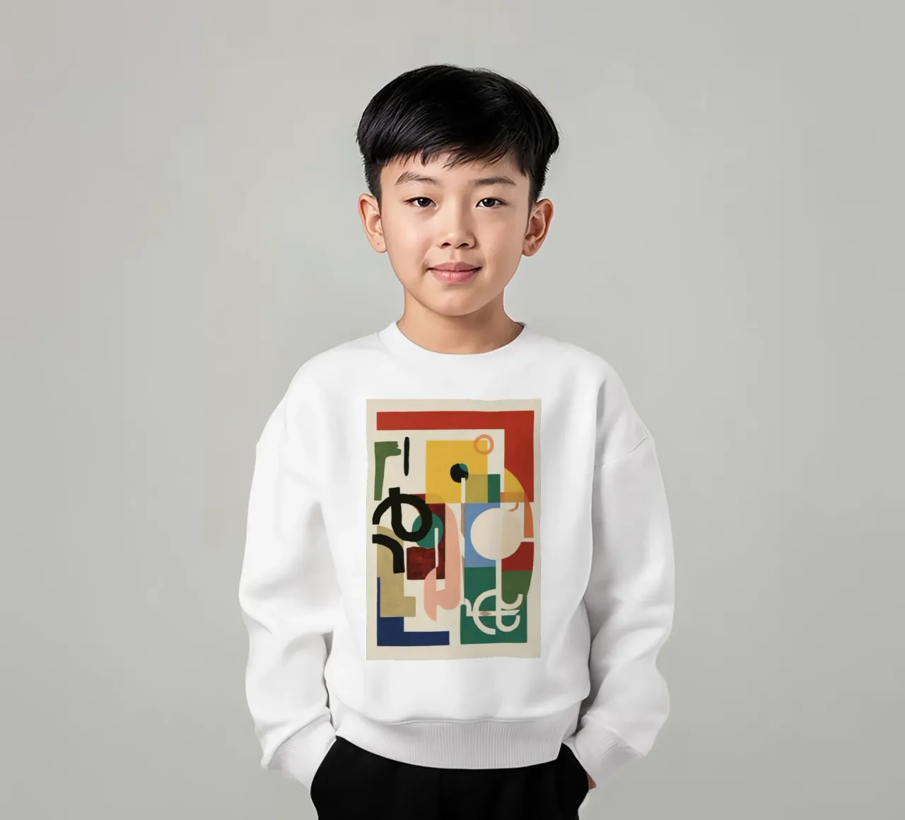Geometric Joyful Chaos kids sweatshirt by Stone Patina