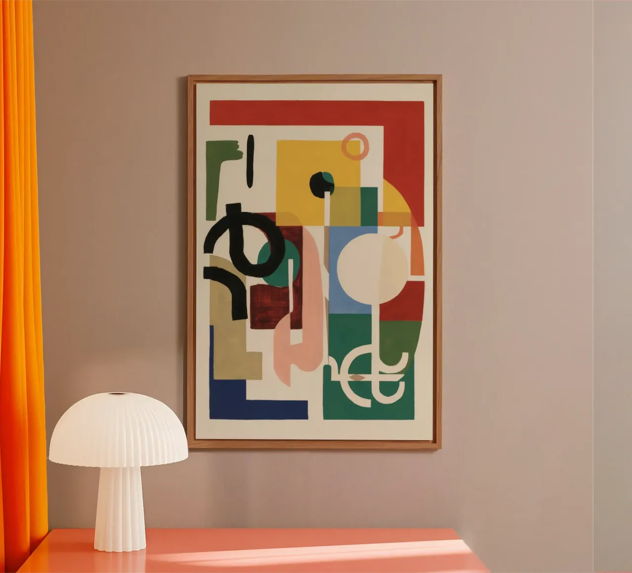 Geometric Joyful Chaos alu-dibond by Stone Patina