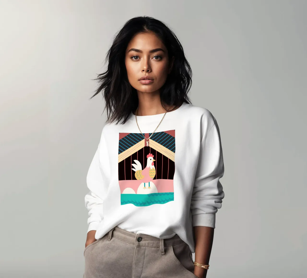 gallo vector imaginación sudadera de kamilaze