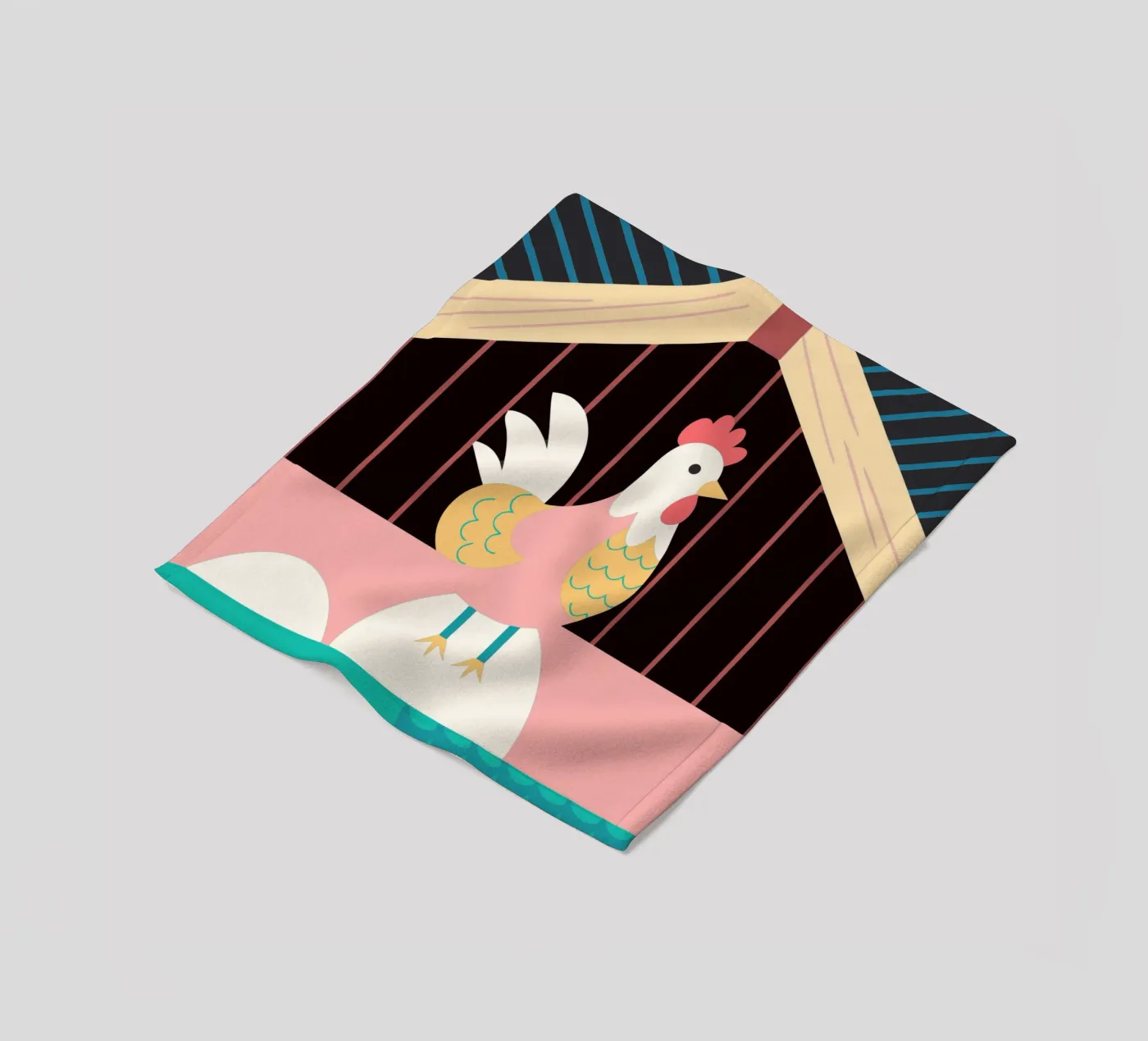 rooster vector imagination fleece blanket by kamilaze