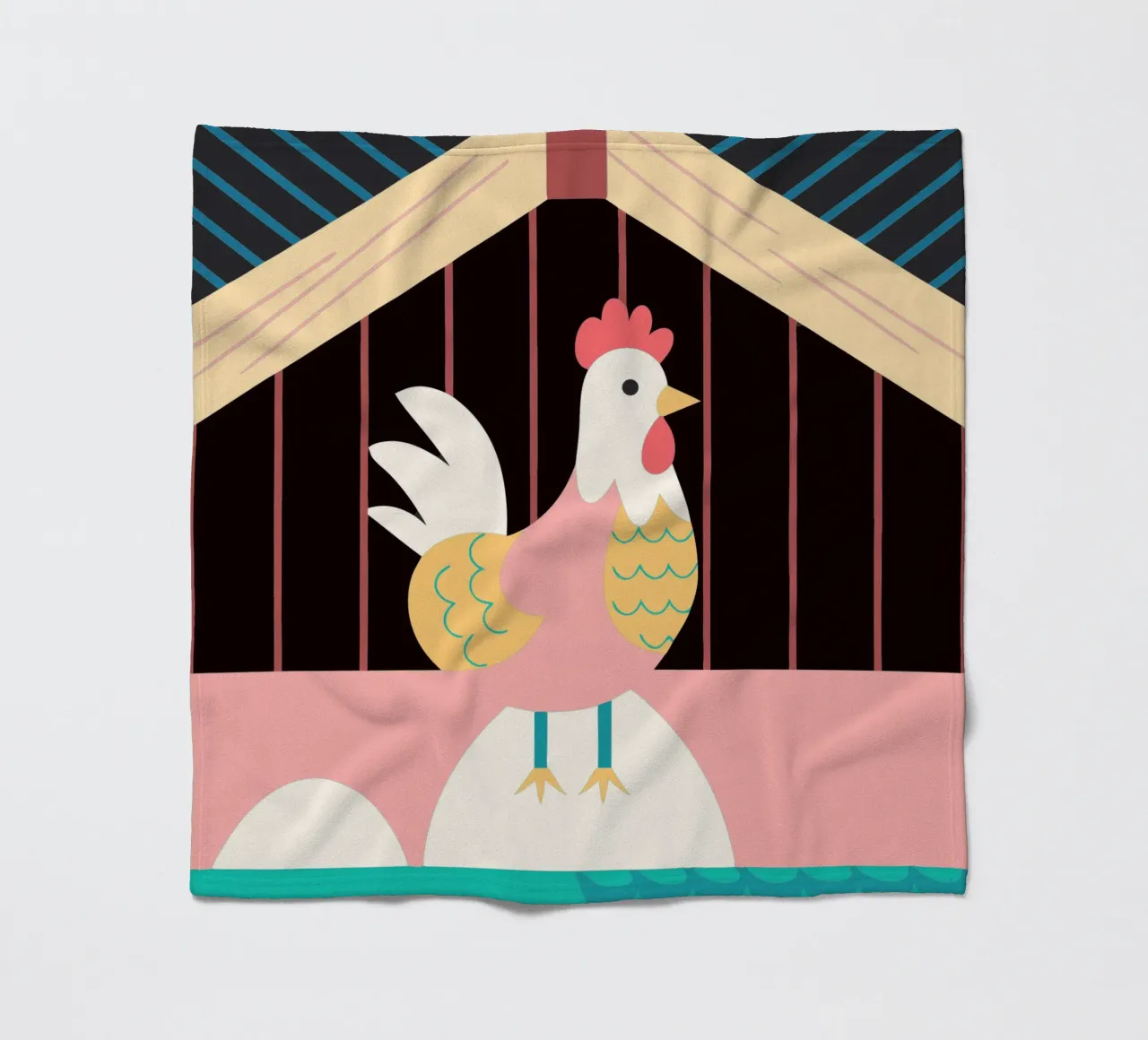 rooster vector imagination Fleecedecke von kamilaze