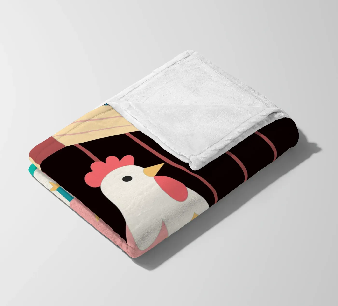 rooster vector imagination fleece blanket by kamilaze