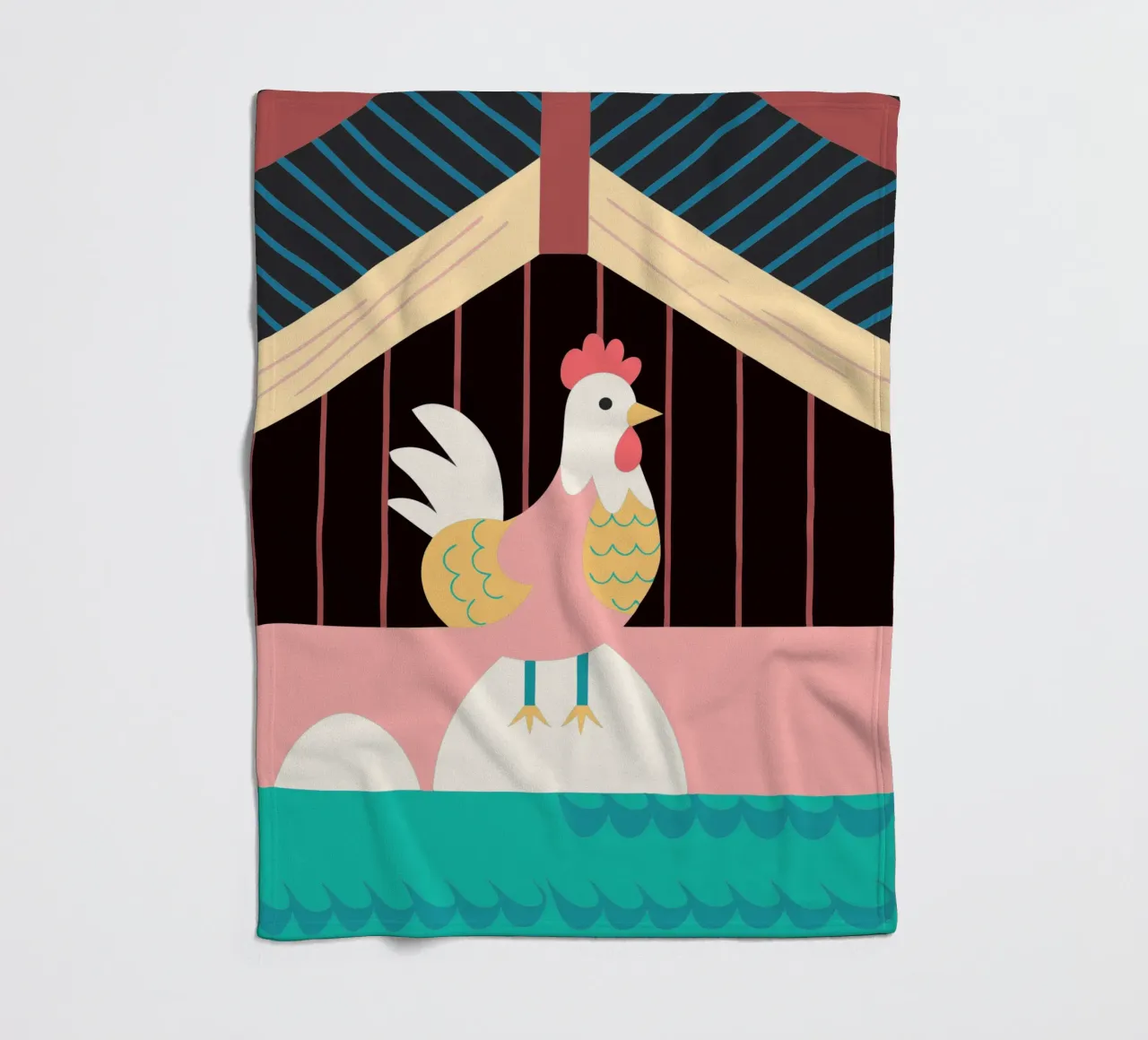 rooster vector imagination Fleecedecke von kamilaze