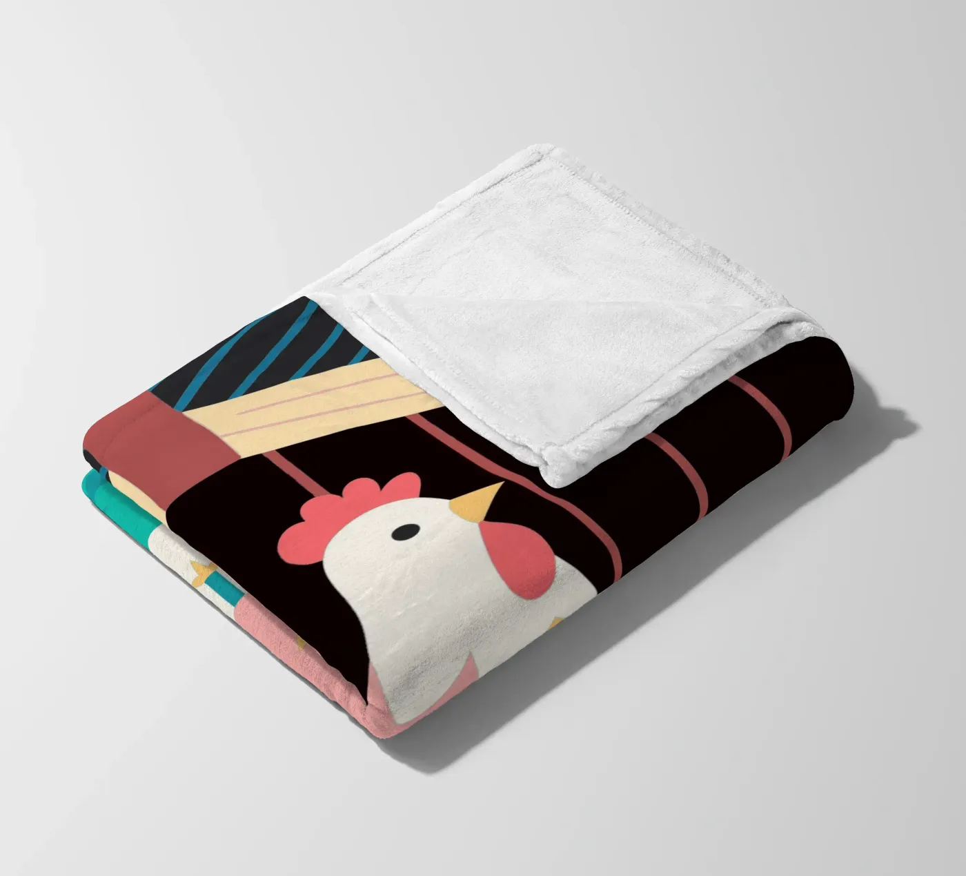 rooster vector imagination fleece blanket by kamilaze