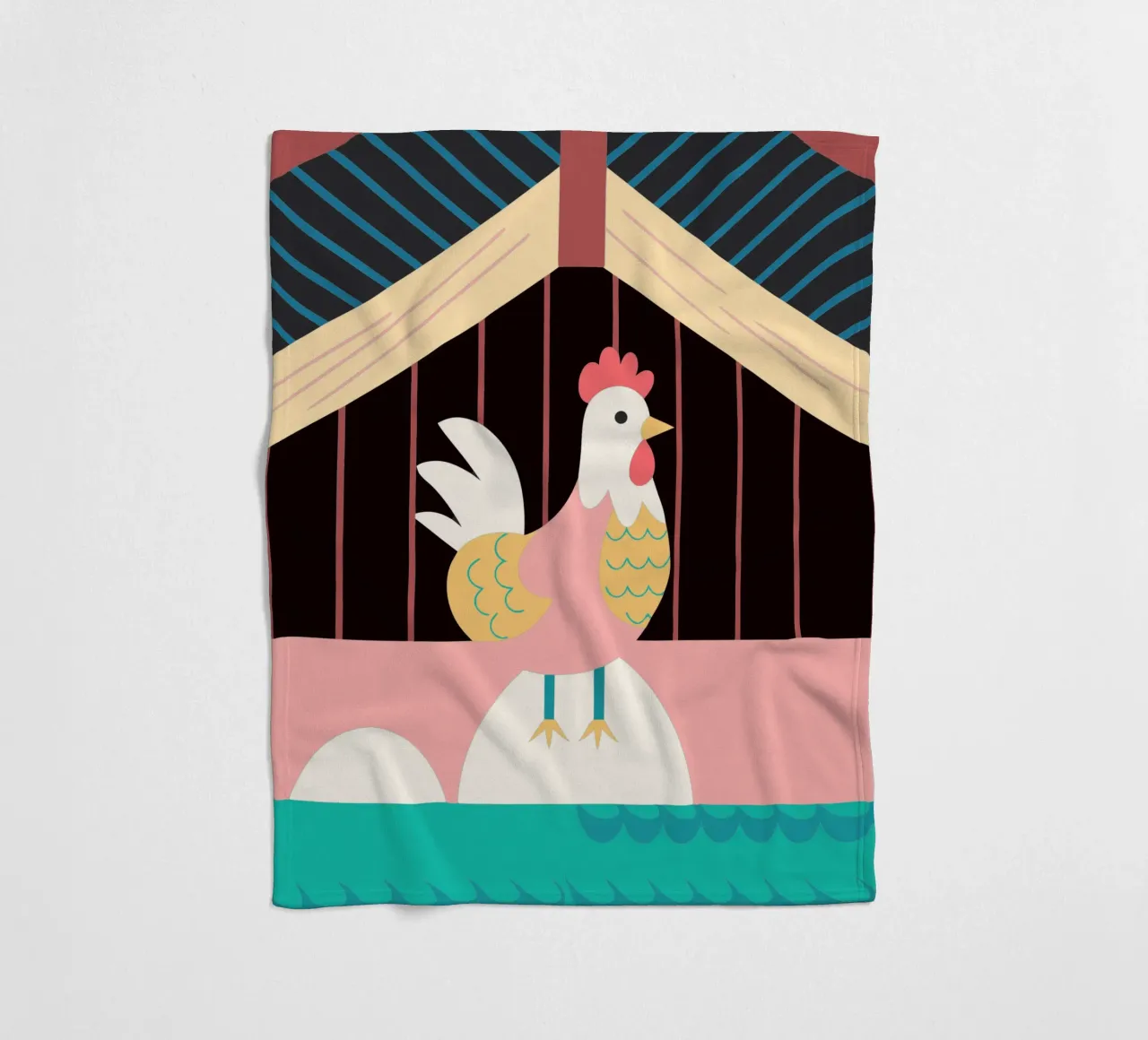 rooster vector imagination Fleecedecke von kamilaze