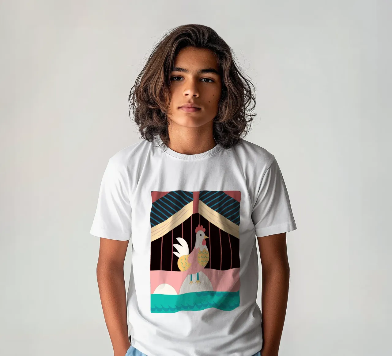 rooster vector imagination t-shirt bambini da kamilaze