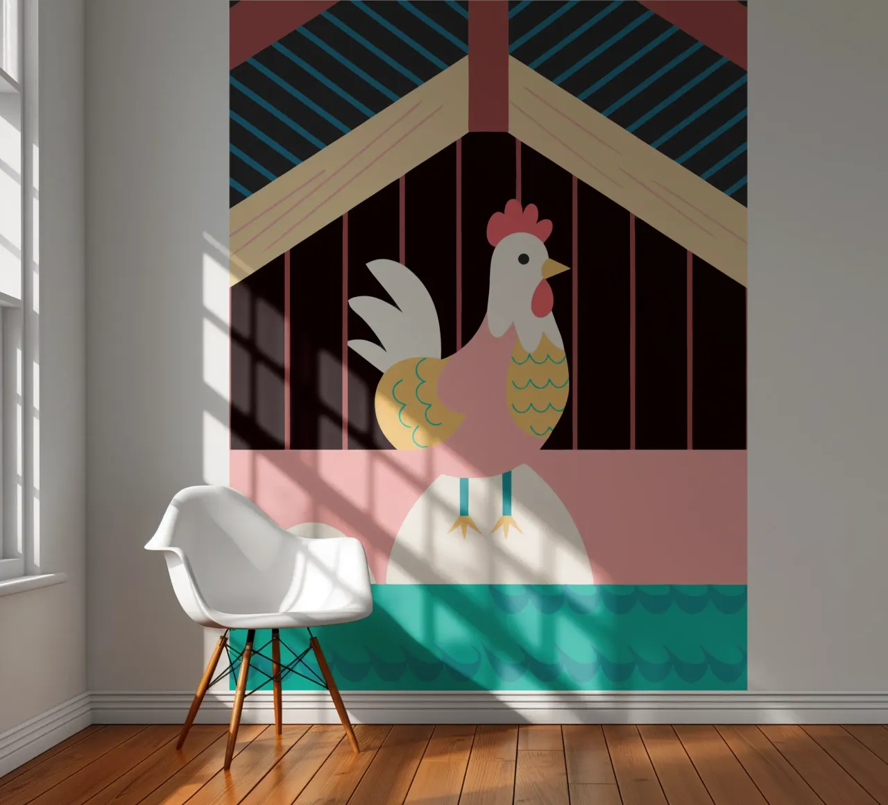 haan vector verbeelding fotobehang van kamilaze