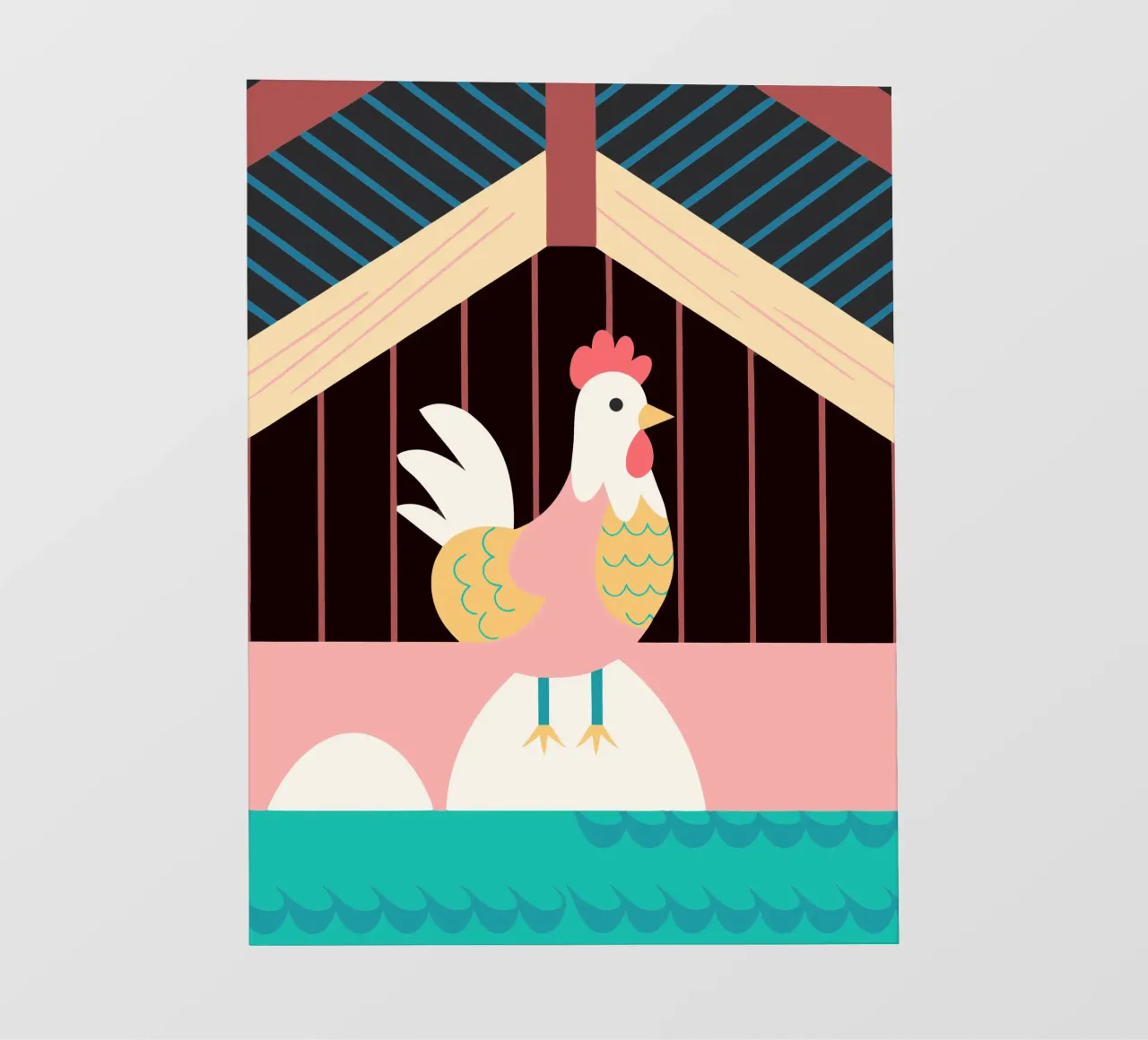 haan vector verbeelding fotobehang van kamilaze