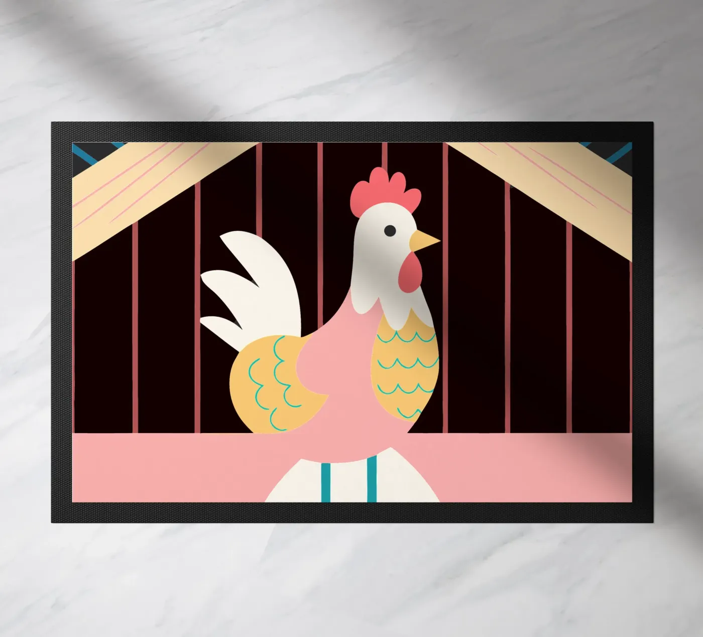 rooster vector imagination paillasson de kamilaze
