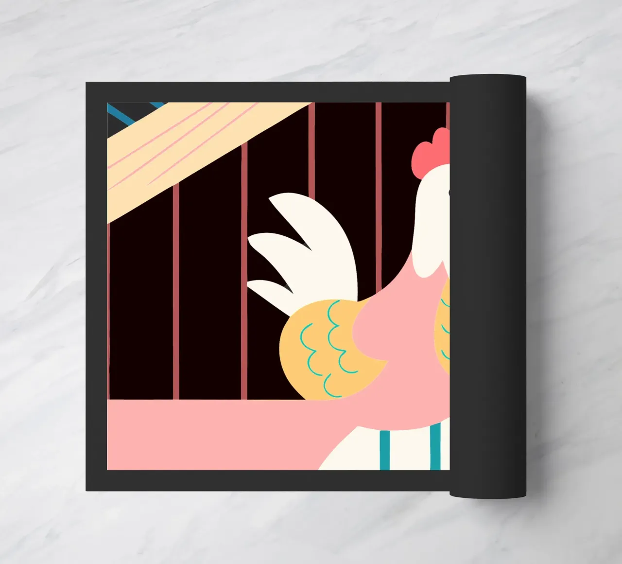 rooster vector imagination deurmat van kamilaze