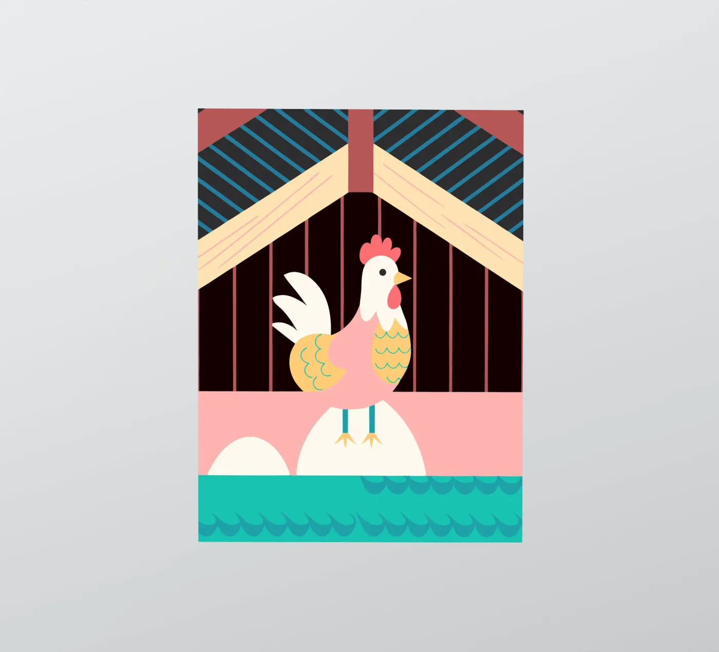 haan vector verbeelding sticker van kamilaze