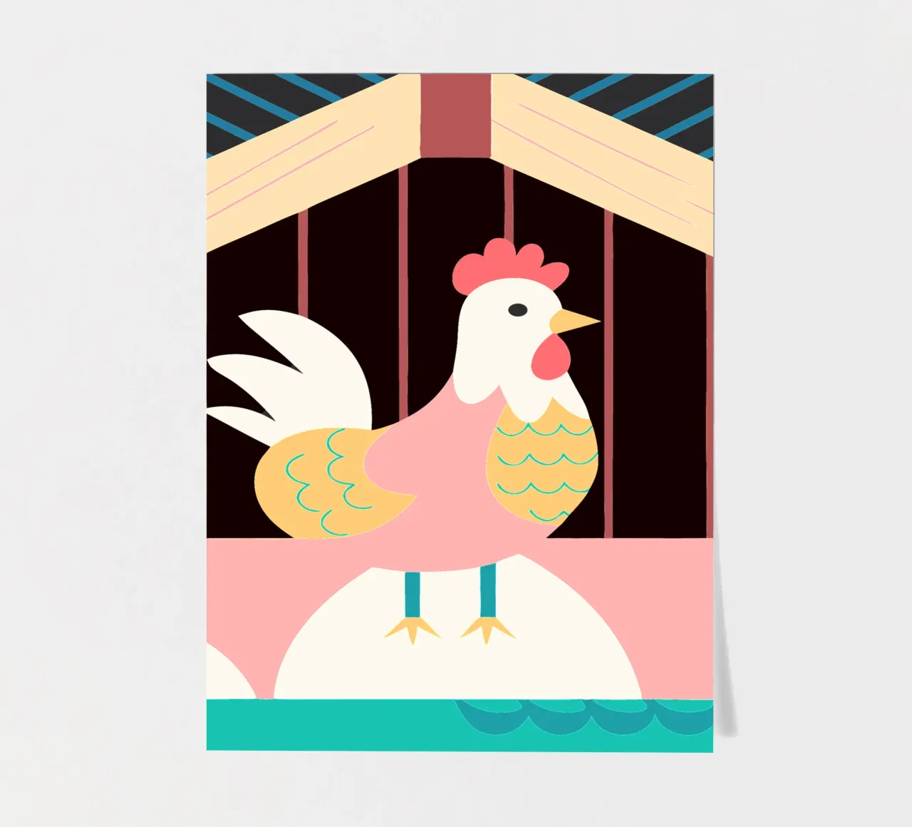 rooster vector imagination sticker sheet by kamilaze