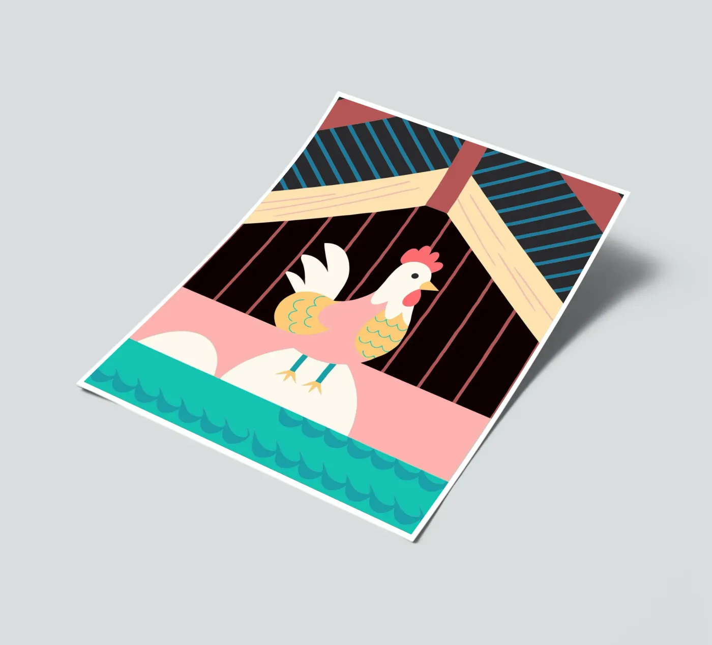 rooster vector imagination sticker sheet by kamilaze