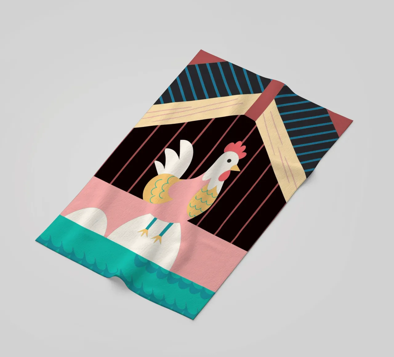 haan vector verbeelding strandhanddoek van kamilaze