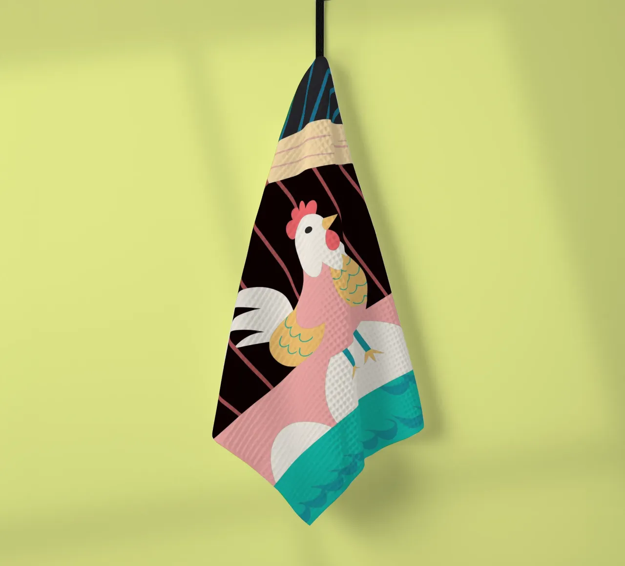 coq vectoriel imagination torchon de kamilaze