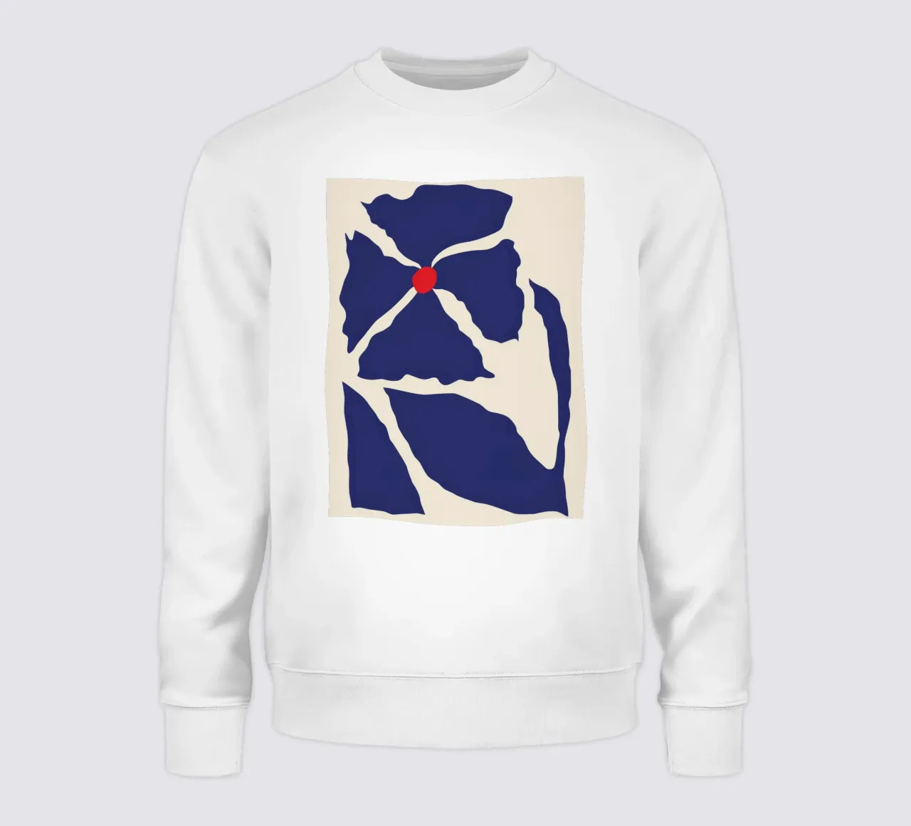 Ritaglio di fiore cobalto felpa da Terra Tone