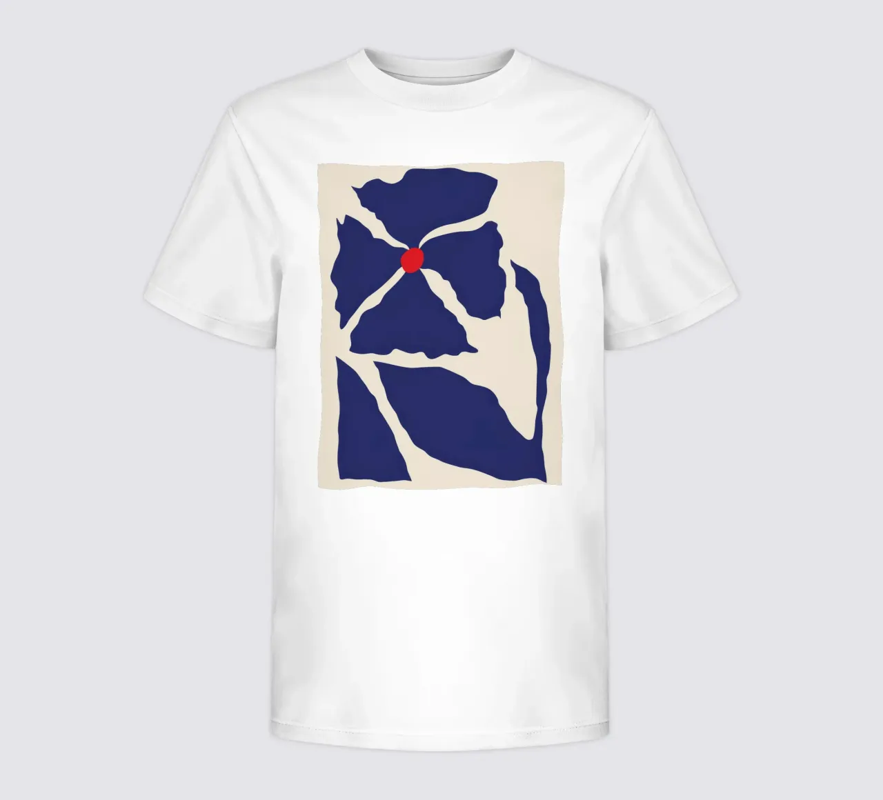 Cobalt Bloom Cutout kids t-shirt by Terra Tone
