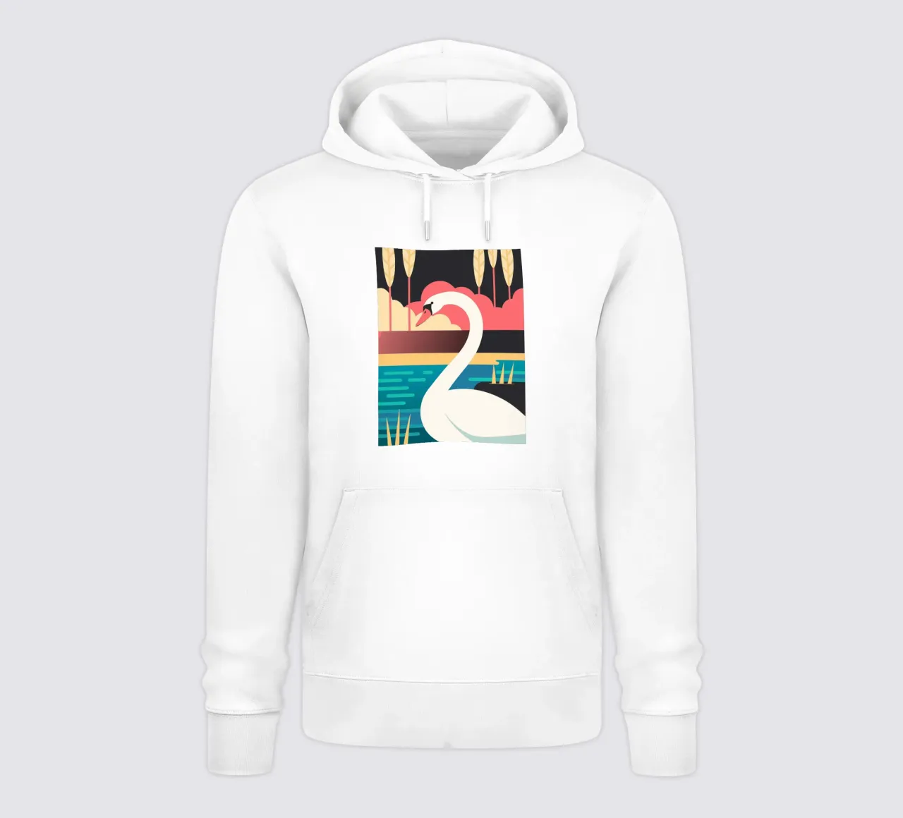 cisne vector imaginación sudadera con capucha de kamilaze