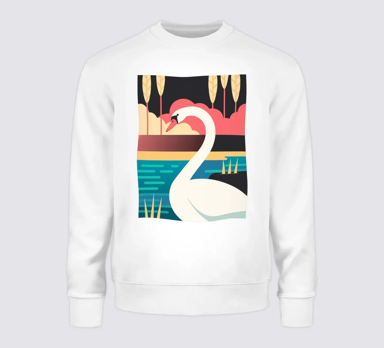 cisne vector imaginación sudadera de kamilaze