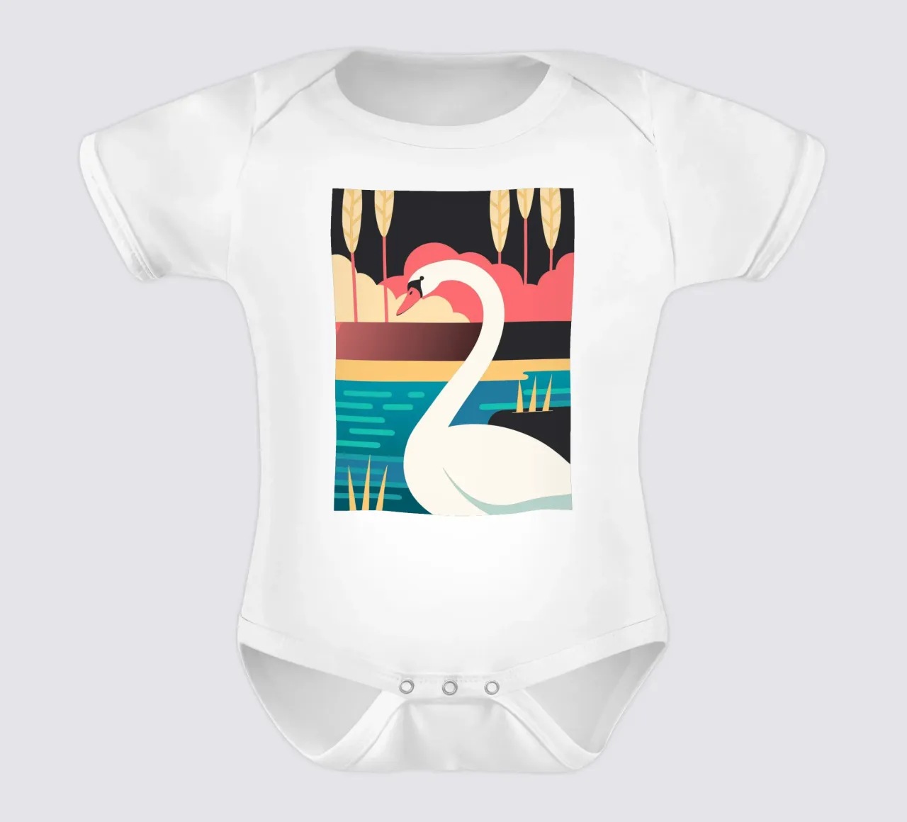 cisne vector imaginación body de bebé de kamilaze
