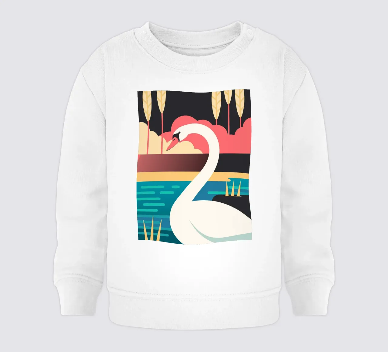 cisne vector imaginación sudadera de bebé de kamilaze