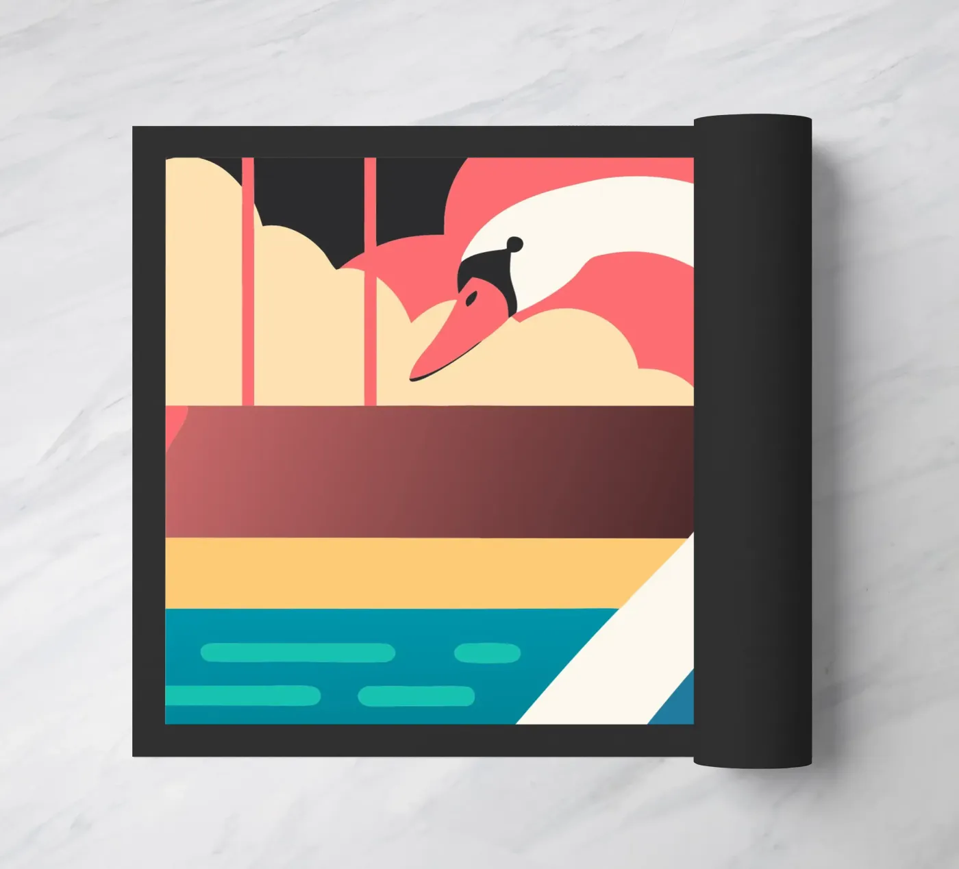 swan vector imagination doormat by kamilaze