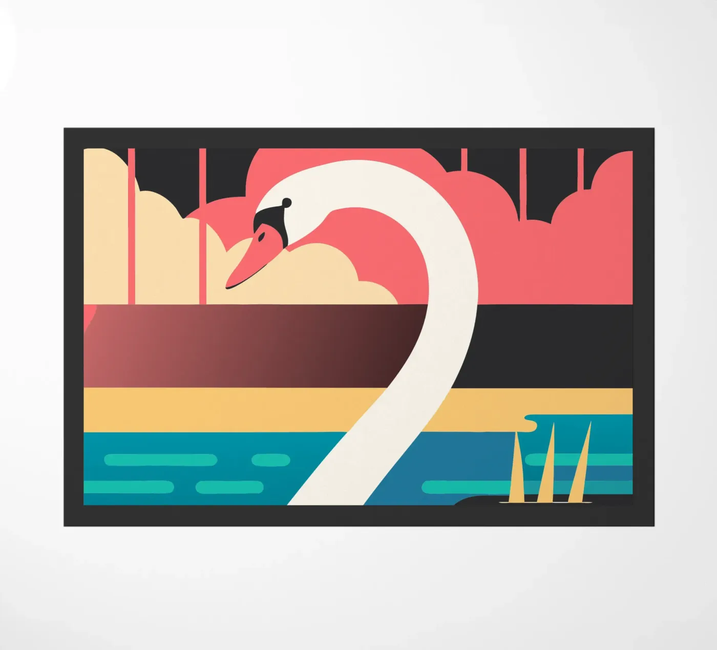 swan vector imagination doormat by kamilaze