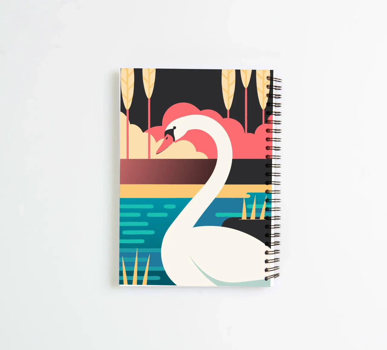 swan vector imagination spiral notebook by kamilaze