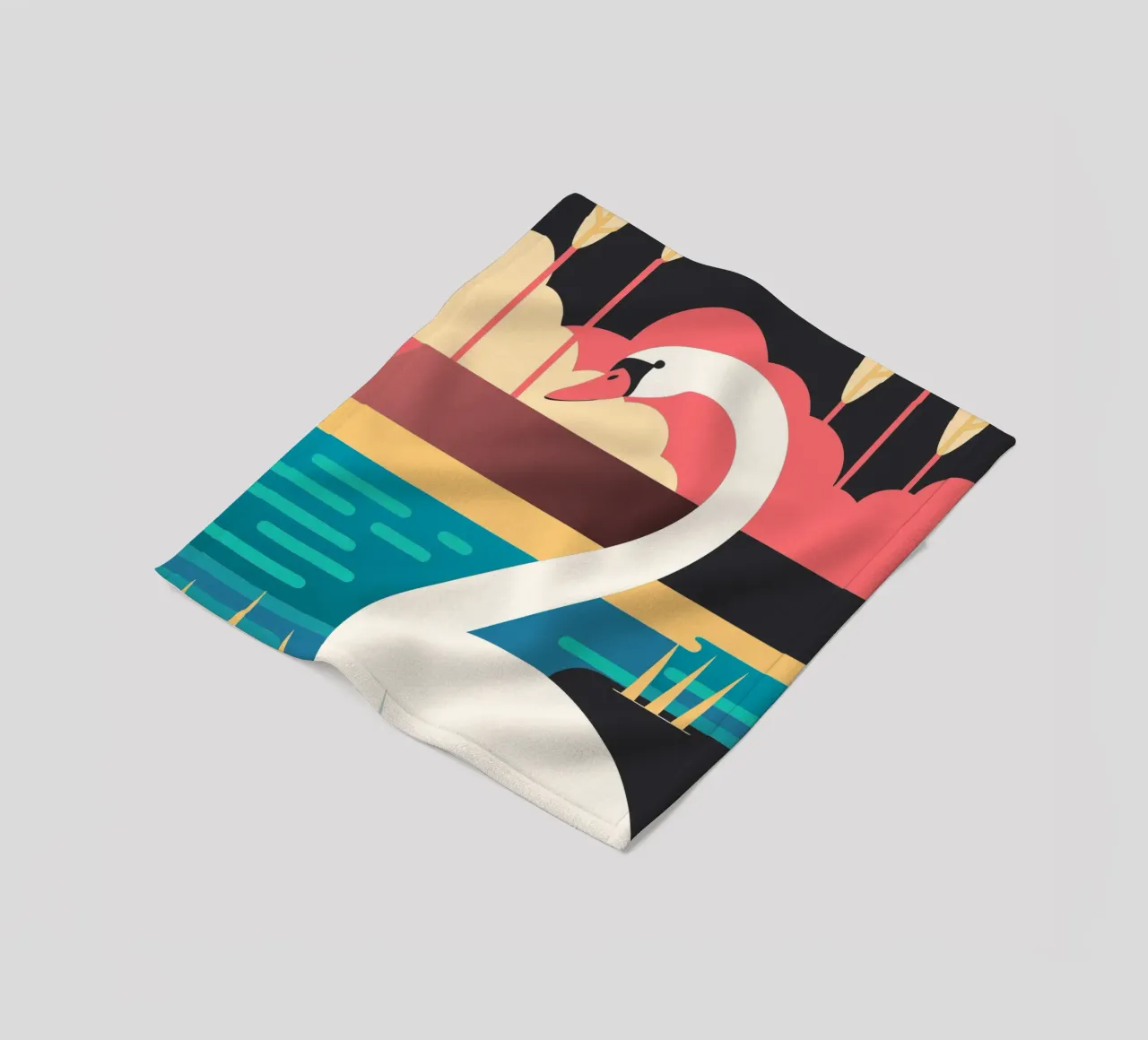 swan vector imagination fleece blanket by kamilaze