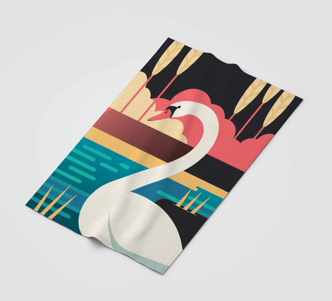 swan vector imagination fleece blanket by kamilaze