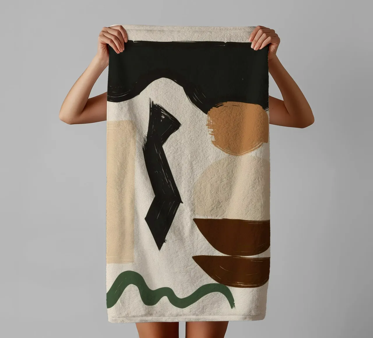 Bohemian Shape Stillness towel by Terra Tone