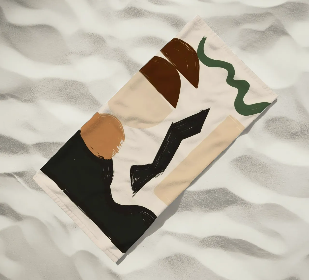 Bohemian Shape Stillness beach towel by Terra Tone