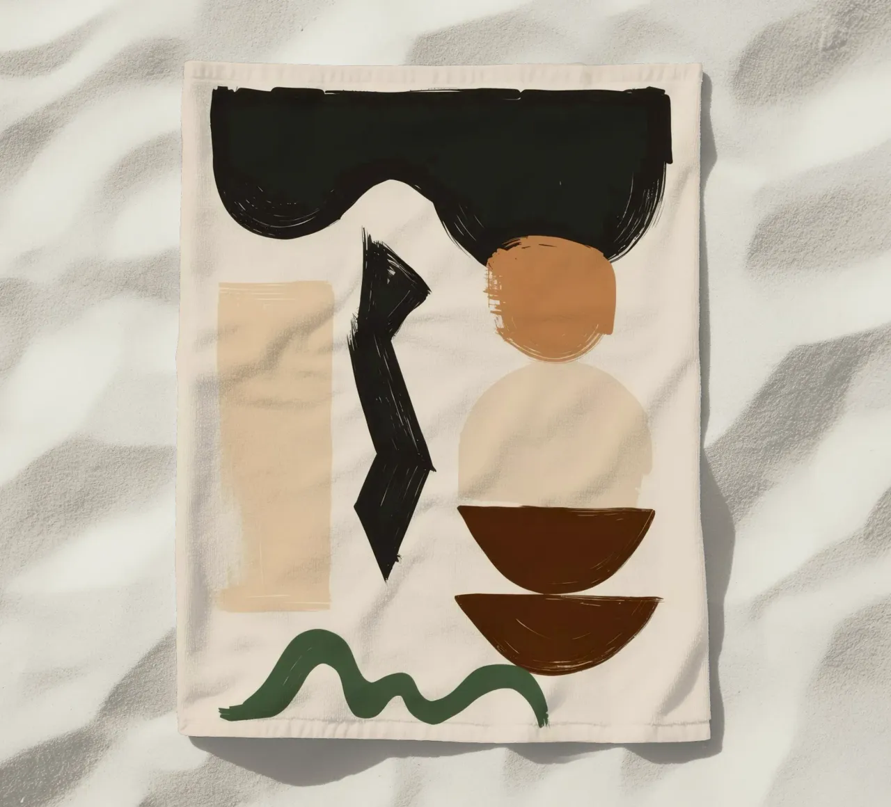 Bohemian Shape Stillness beach towel by Terra Tone