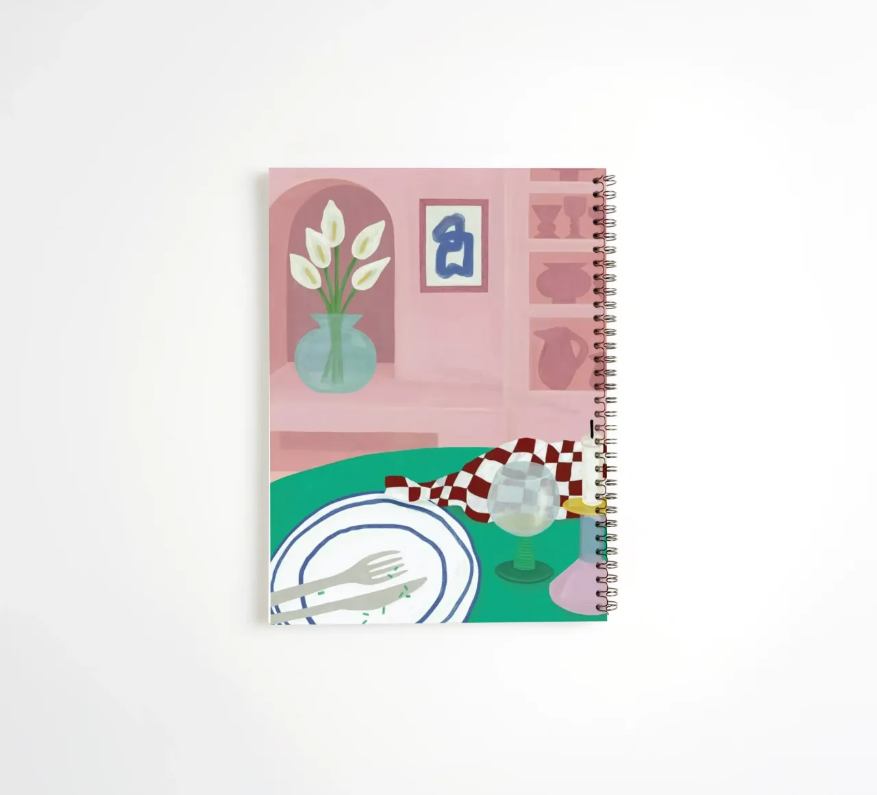 At The Restaurant spiral notebook by Frauke Schyroki