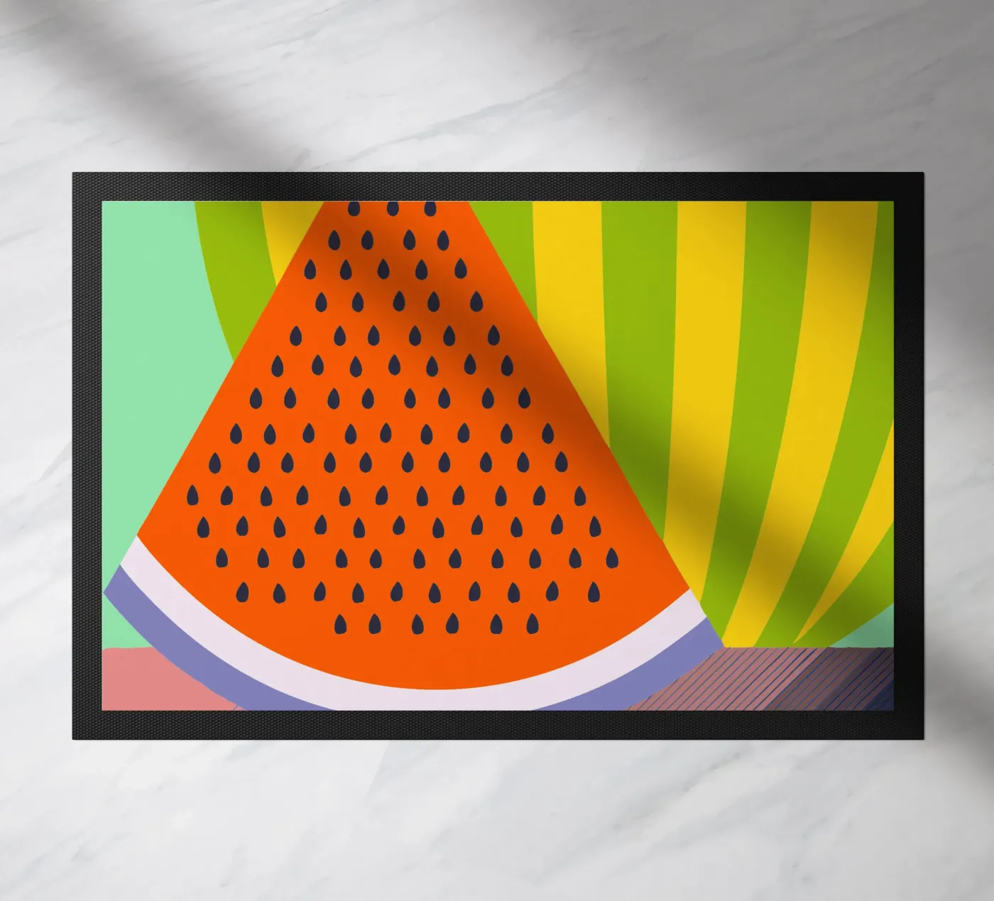 watermelon vector ilustration doormat by kamilaze