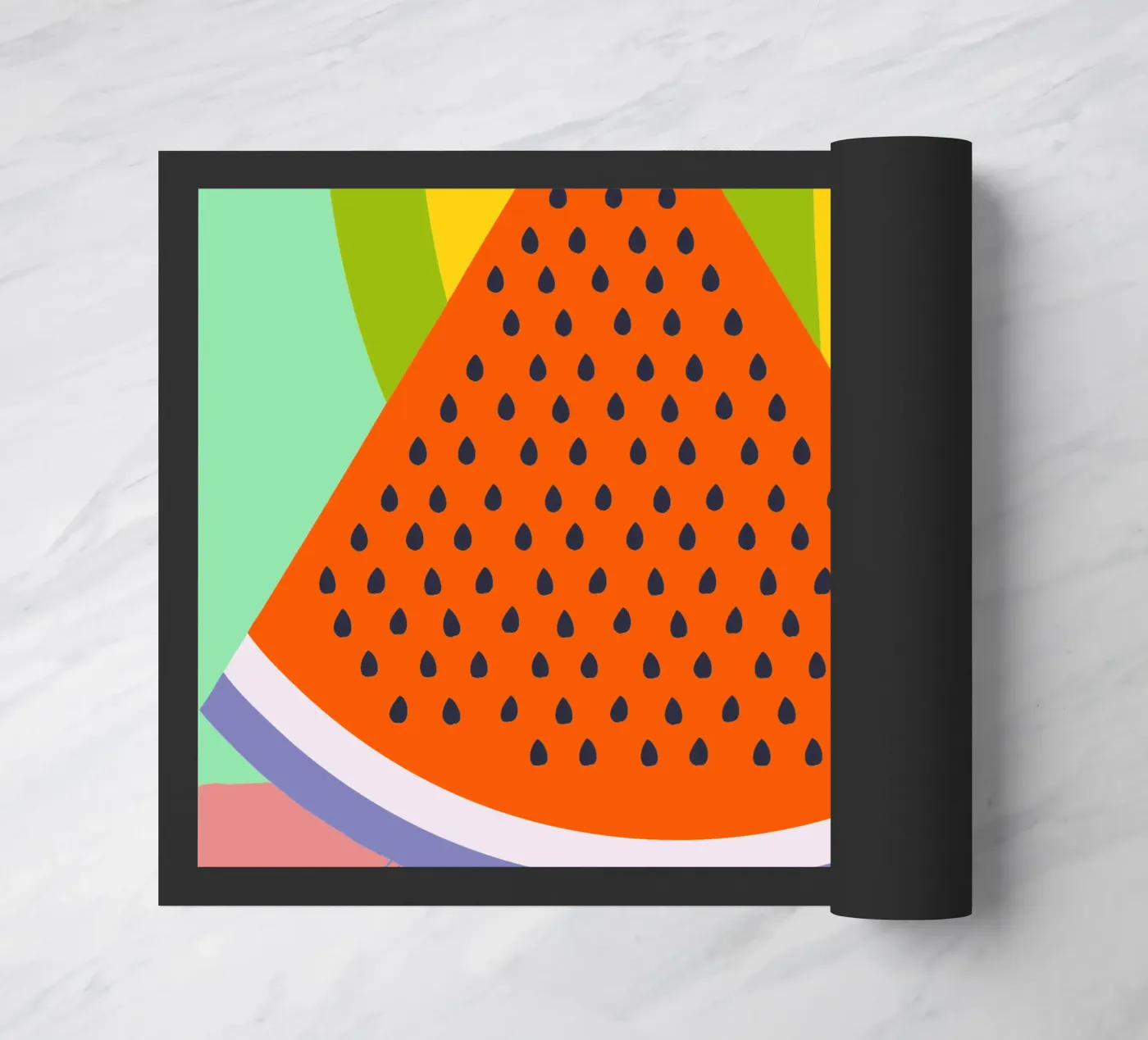 watermelon vector ilustration doormat by kamilaze